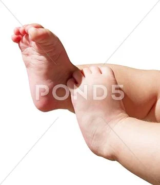 Close-up little feet Stock Photos