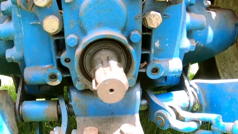 Close Up of a Live Tractor PTO Stock Footage 154012841