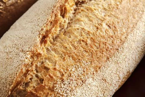 Close-up of a loaf of bread with crispy crust Stock Photos
