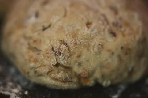 Close-up of a loaf of wholemeal bread. selective focus Stock Photos
