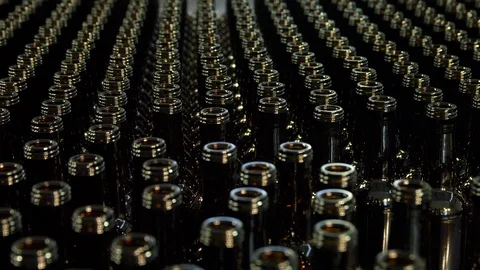 Close-Up, Lockdown, 10 Seconds Or Greater, Indoors, Day, Bottle, Industry, Food Stock Footage 94025821