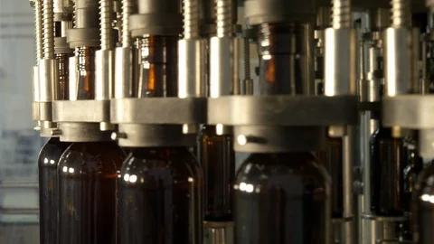 Close-Up, Lockdown, 10 Seconds Or Greater, Indoors, Day, Industry, Bottle, Stock Footage 94029327