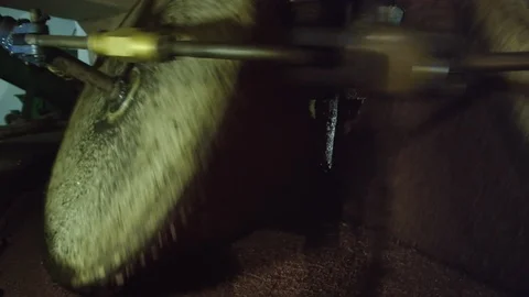 Close-Up, Lockdown, 10 Seconds Or Greater, Day, Indoors, Mill, Olive Oil, Stock-Footage 95818733