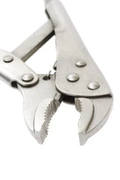 Close up of locking grip pliers Stock Photos