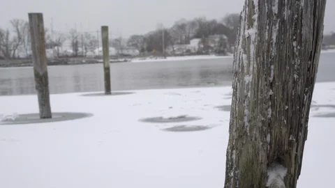 Close up of log w/ car in background Stock Footage 102083212