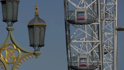 A Close Up of The London Eye Stock Footage 145145634