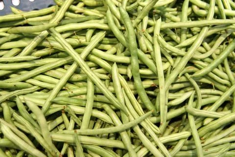 Close up of long beans Stock Photos