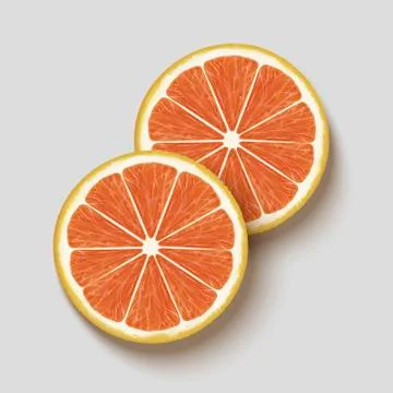 Close up look at Grapefruit section Stock-Illustration