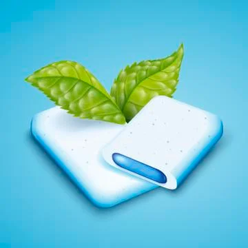 Close up look at mints gum Stock Illustration