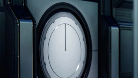 Close look at modern machinery with dials and pipes in an industrial setting Stock Footage 344984666