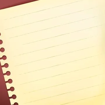 Close up look at the note paper Stock Illustration