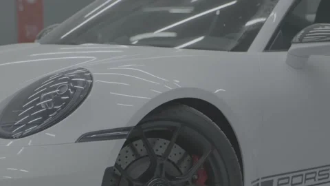 A Close-Up Look at the Porsche Stock Footage 268716649