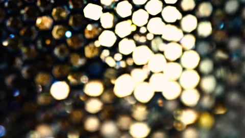 Close look at shiny hexagon pattern with reflections Stock Footage 328026913