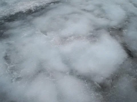 Close-up look at a surface of a glacier. Stock Photos