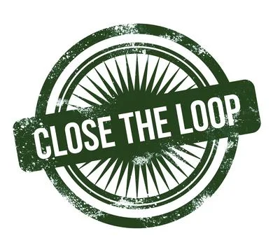 Close the loop, green grunge stamp Stock Illustration
