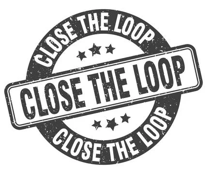 Close the loop stamp. close the loop label. round grunge sign Illustrazione stock