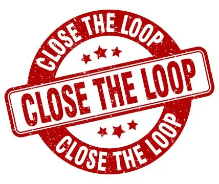 Close the loop stamp. close the loop label. round grunge sign Stock Illustration