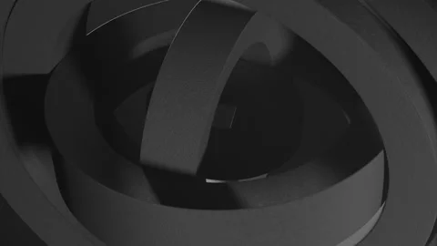 Close Up Loopable Spinning Rotating Dark Rings Stock Footage 257948798