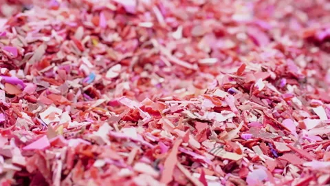 Close up of Low Density Polyethylene (LDPE) scrap. Stock Footage 248099197