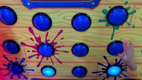 Close-Up of a Luck-Based Gaming Machine for Kids Stock Footage 242418806