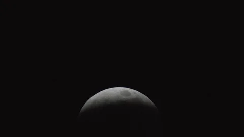 Close Up Of A Lunar Eclipse Over A City #4 動画素材 102472297