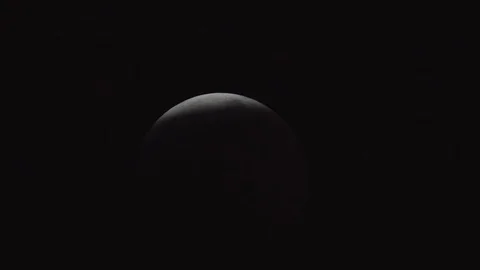 Close Up Of A Lunar Eclipse Over A City #8 動画素材 102473372