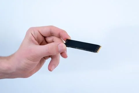 Close up of m2 ssd nvme solid state drive isolated on white background, mod.. 写真素材