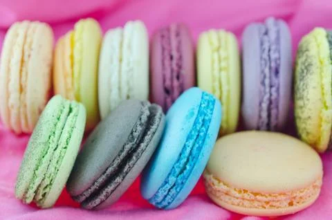 Close up macaroons Foto stock