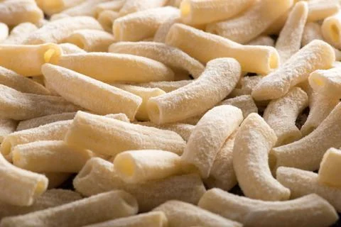 Close-up of maccheroncini pasta Stock Photos