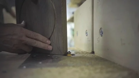 Close-up of the machine that aligns the board. Stock Footage 102902413
