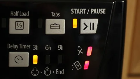 Close up, machine button pressing 스톡 동영상 111763152