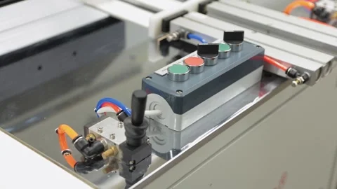 Close-up of machine control panel Stock Footage 302473347