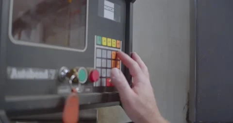 Close Up of Machine Controls Stock Footage 200790313