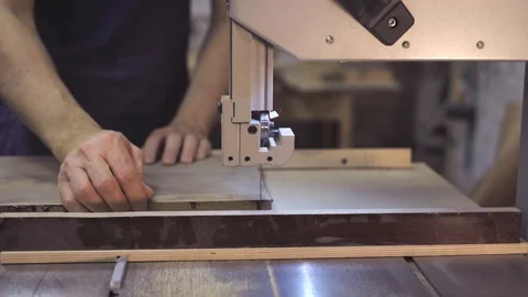 Close-up of the machine that cuts the board. Stock Footage 102784897