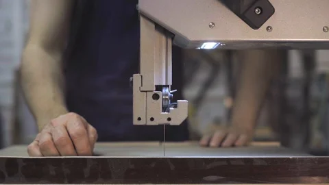 Close-up of the machine that cuts the board. Stock Footage 102784898