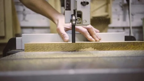 Close-up of the machine that cuts the board. Stock Footage 102785311