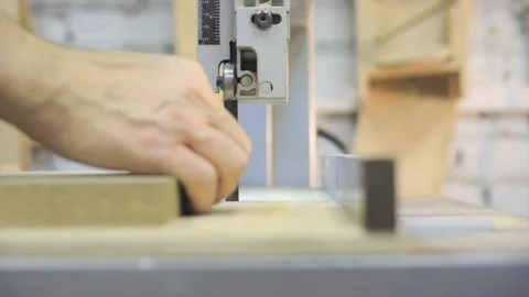 Close-up of the machine that cuts the board. Stock Footage 102858757
