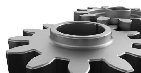 Close-up of Machine Gears Stock Illustration