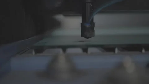 Close up machine laser on glass Stock Footage 170441350