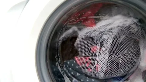 Close up machine laundry washing service manufacturing equipment tool industry Stock Footage 336563872