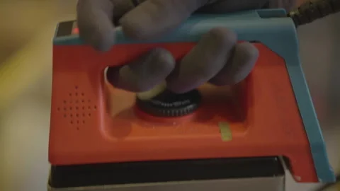 Close-up of machine spreading wax on ski tip Video stock 345804558