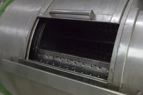 Close up machine in textile factory 库存照片