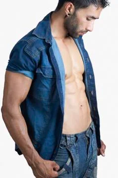 Close-up of a macho man Fotos Stock