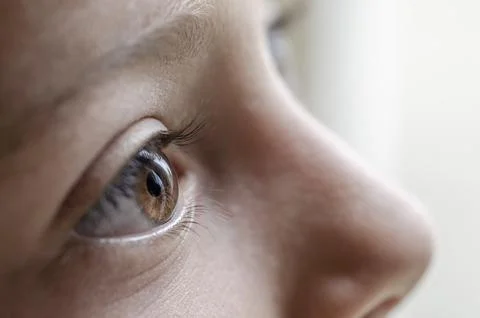 Close-up macro of child's eye. Stock Photos