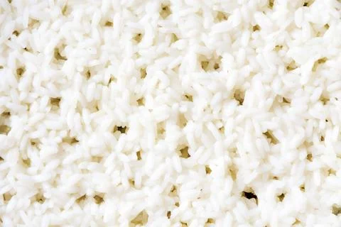 Close up macro cooked rice texture background 스톡 사진