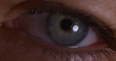 Close Up Macro Eye Iris pupil bloodshot Stock Footage 102807232