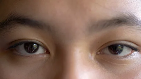 Close up macro of eyes Stock Footage 98798385