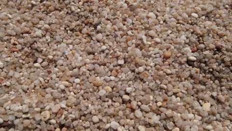 Close up / Macro grains of sand falling on beach in slow motion Stock Footage 131109087