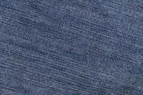 Close Up Macro of Indigo Blue Denim Fabric with Natural Fiber Texture Stock Photos