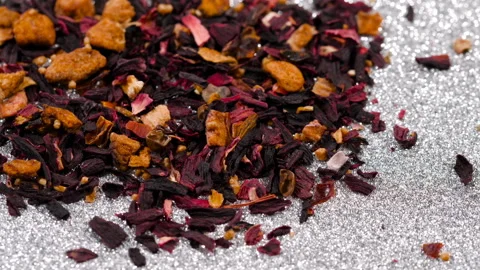 Close-up macro photography: leaf tea. Stock-Footage 99663501